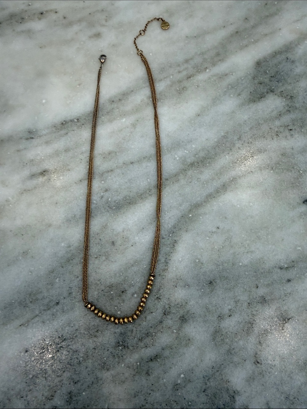 Stella & Dot Gold Bead Layer Necklace